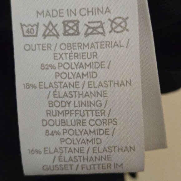 Boden Black Ruffled Halter Neckline Ruched One Piece Swimsuit Size 4 - Picture 6 of 6